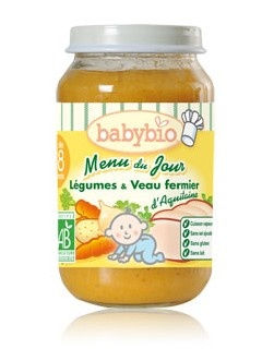 Babybio : Menu du Jour, Légumes et Veau fermier d'Aquitaine ( dès 8 mois ) 130g Babybio : Menu du Jour, Légumes et Veau fermier d'Aquitaine ( dès 8 mois ) 130g