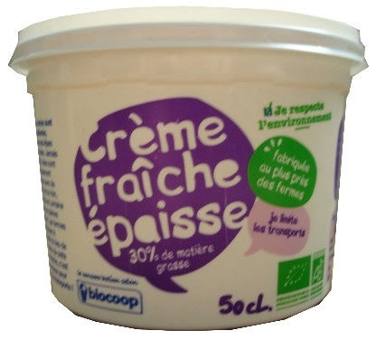 Crème fraîche 30% de matière grasse  50 cl 