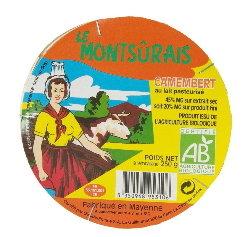 Camenbert 20% de matière grasse 250g