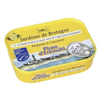Sardine de Bretagne à l'huile d'olive et citron 135g Sardine de Bretagne à l'huile d'olive et citron 135g