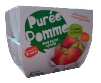 Purée de pomme sans sucre ajoutée 8x100g Purée de pomme sans sucre ajoutée 8x100g