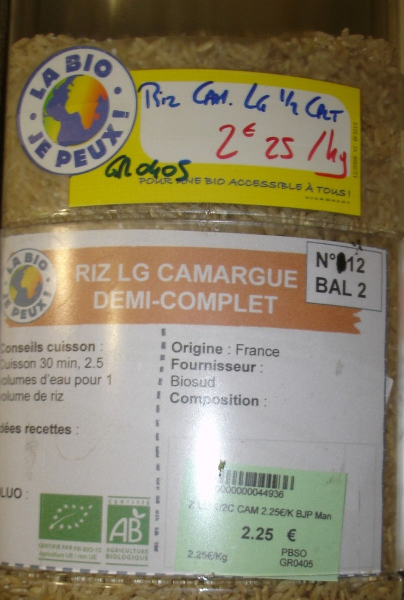 Riz camargue long ( prix au kg ) Riz camargue long ( prix au kg )