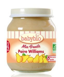 Babybio : Mes Fruits, Poire Williams ( dès 4 mois ) 130g