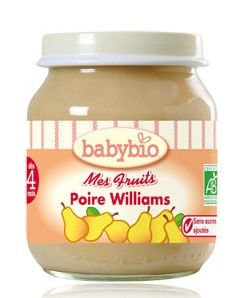 Babybio : Mes Fruits, Poire Williams ( dès 4 mois ) 130g Babybio : Mes Fruits, Poire Williams ( dès 4 mois ) 130g