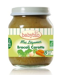 Babybio : Mes légumes, Brocoli Carotte ( dès 4mois ) 130g Babybio : Mes légumes, Brocoli Carotte ( dès 4mois ) 130g