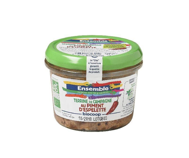 Terrine campagne piment d'Espelette 180g Terrine campagne piment d'Espelette 180g