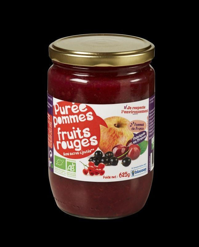 Purée pomme fruits rouges 625g Purée pomme fruits rouges 625g