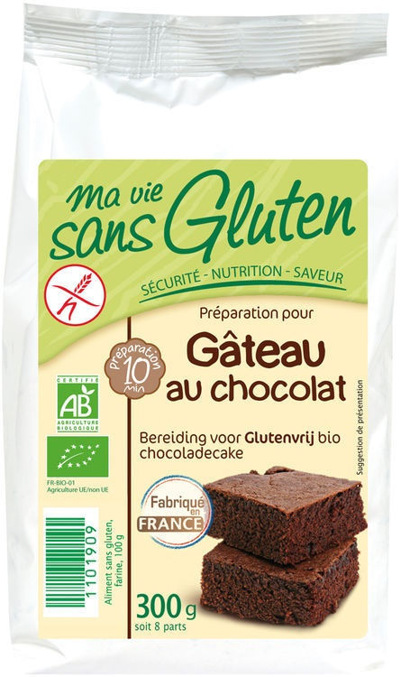 Ma vie sans gluten , Péparation pour gâteau au chocolat sans gluten 300g Ma vie sans gluten , Péparation pour gâteau au chocolat sans gluten 300g
