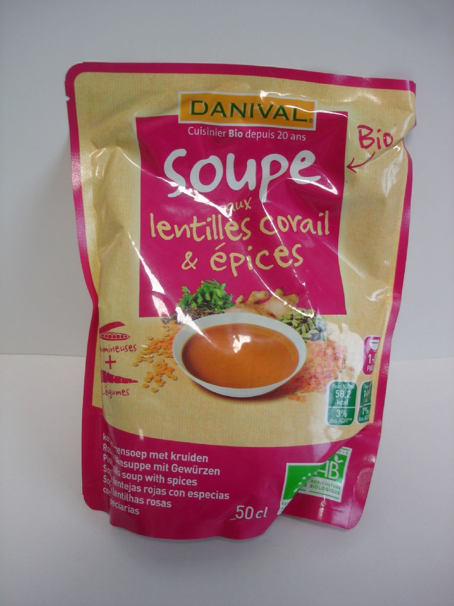 Soupe lentilles corail épices 50cl