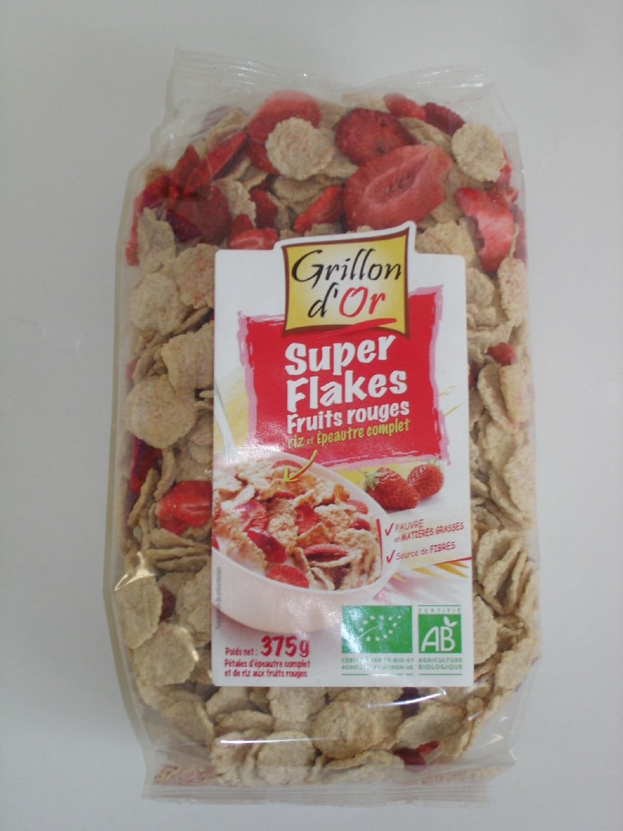 Flakes riz épeautre fruits rouges 375g